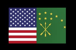 American + Circassian flags