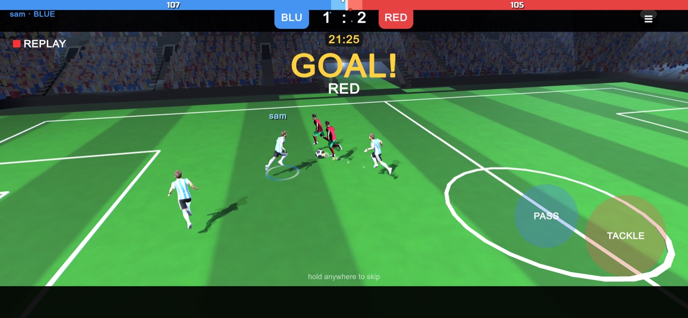 Goal replay moment