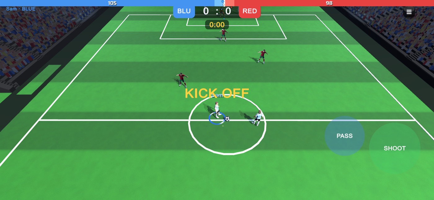 3v3 kickoff gameplay